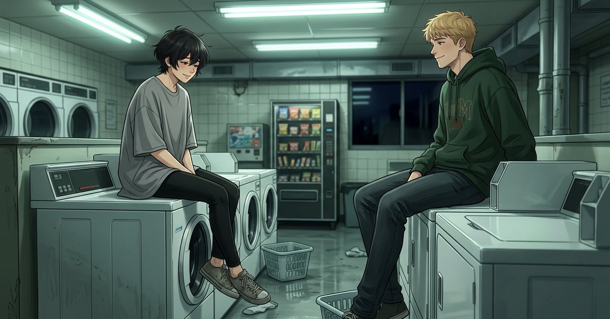 Cover art for 2am dorm laundry room, peanut m&ms, philosophy guy finally said it and we fucked 5 floors up